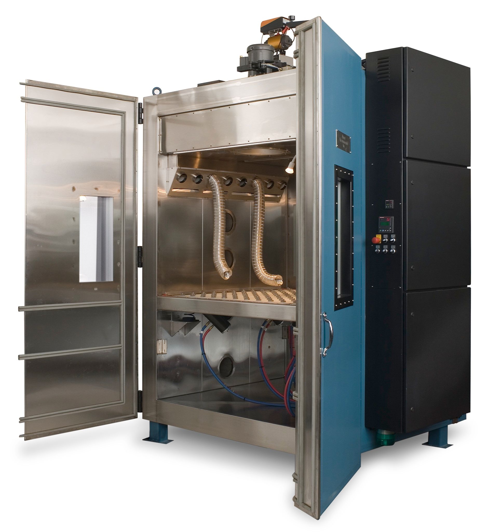 Hanse VTC-16 HALT/HASS chamber with its front door open, showing the vibration table and the workspace
