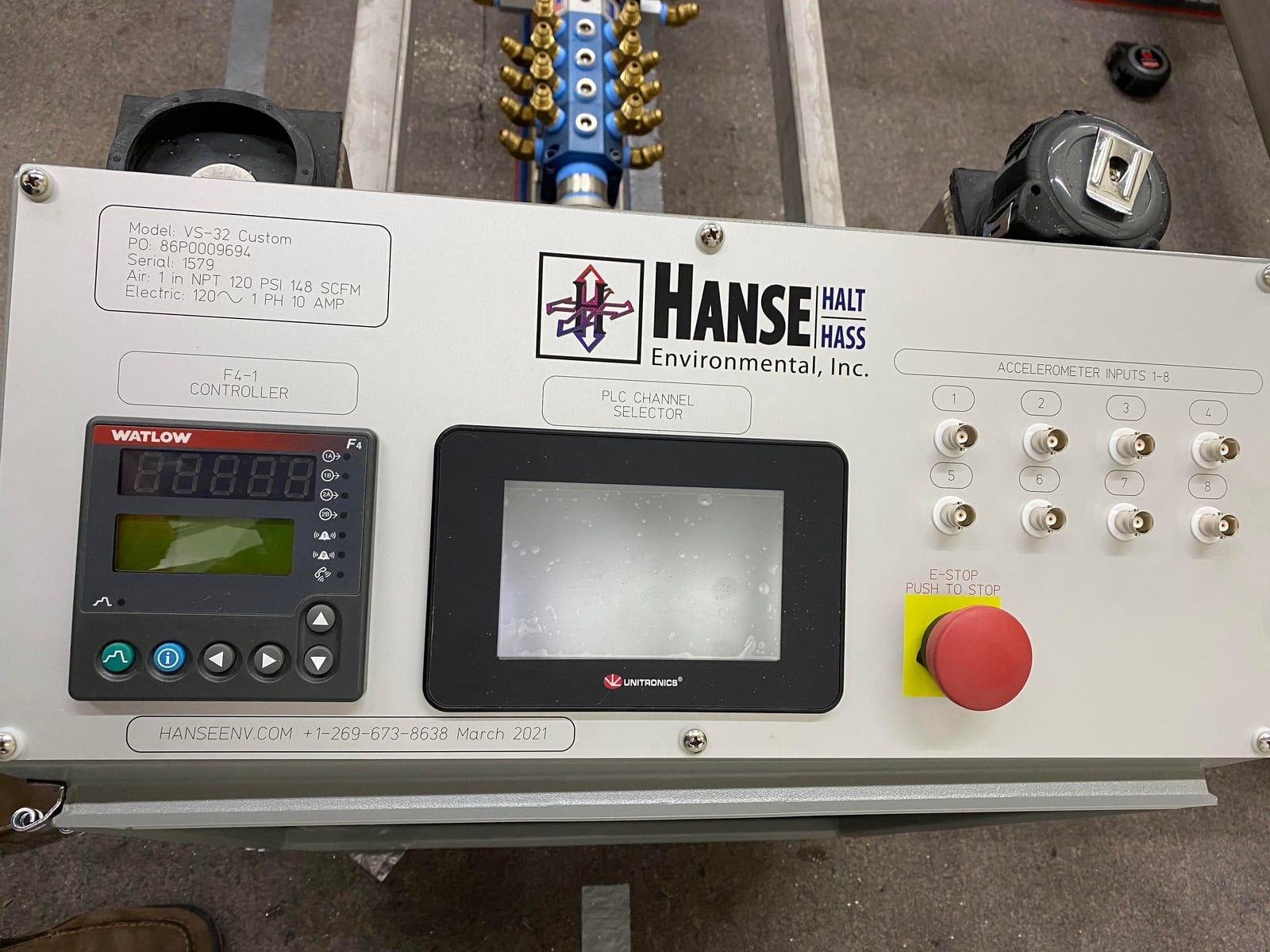 Hanse 振動推車上的控制面板