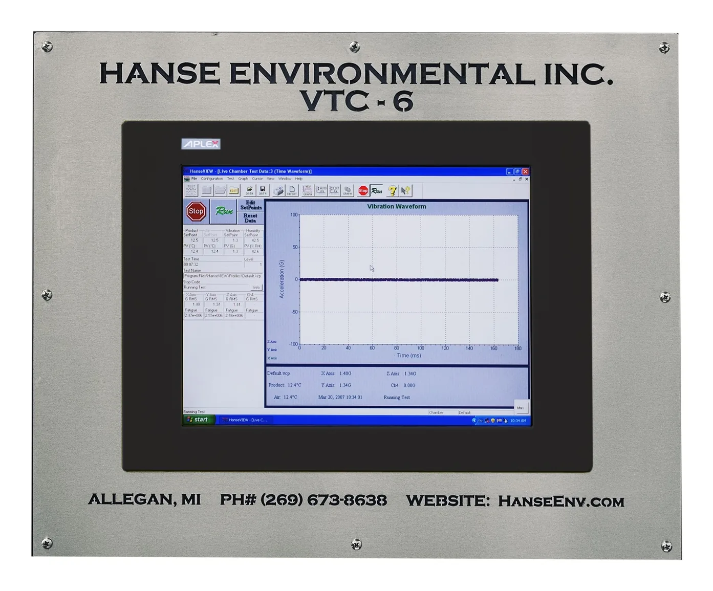 Hanse VTC-6 試驗箱的觸控螢幕控制面板